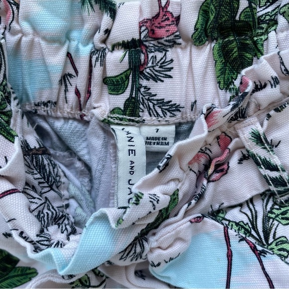 Janie and Jack Girls Tropical Paperbag Waist Short Size 7 - Picture 4 of 4